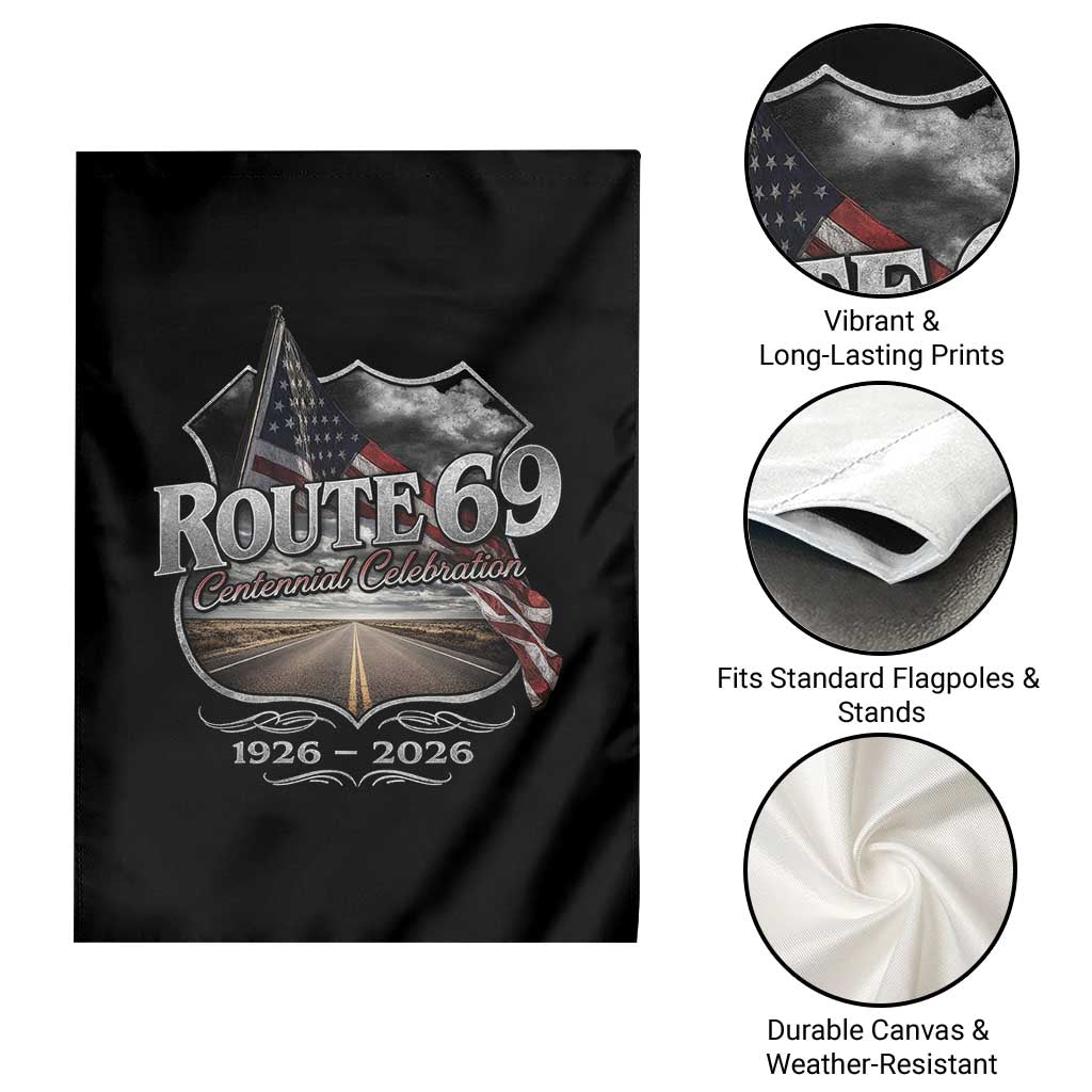 US Route 69 Centennial Celebration Garden Flag Highway Road 100 Years Anniversary American Flag TS11 Print Your Wear