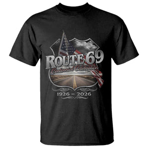 US Route 69 Centennial Celebration T Shirt Highway Road 100 Years Anniversary American Flag TS11 Black Print Your Wear