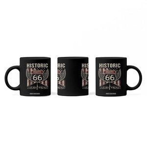 Historic Route Highway 66 Coffee Mug Vintage American Flag TS11 Print Your Wear