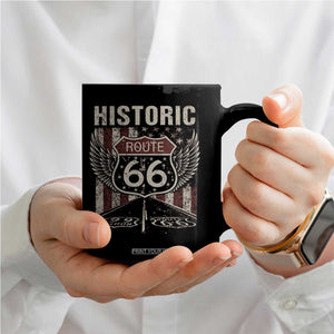 Historic Route Highway 66 Coffee Mug Vintage American Flag TS11 Print Your Wear
