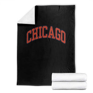 Chicago Pride Illinois IL Vintage Sports Orange Design Throw Blanket TS11 Black Print Your Wear