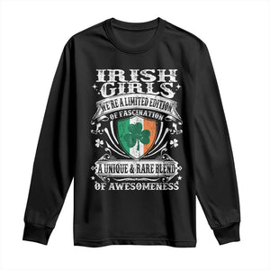 Funny Irish Girls Long Sleeve Shirt We're A Limited Edition Of Fascination Irish Pride Shamrock TS11 Black Print Your Wear