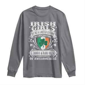 Funny Irish Girls Long Sleeve Shirt We're A Limited Edition Of Fascination Irish Pride Shamrock TS11 Charcoal Print Your Wear