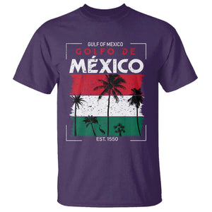 Golfo De Mexico EST 1550 T Shirt Vintage Mexican Flag Palm Tree TS11 Purple Print Your Wear