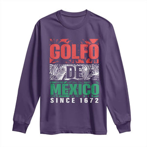 Gulf Of Mexico El Golfo De México Long Sleeve Shirt Beach Palm Tree TS11 Purple Print Your Wear