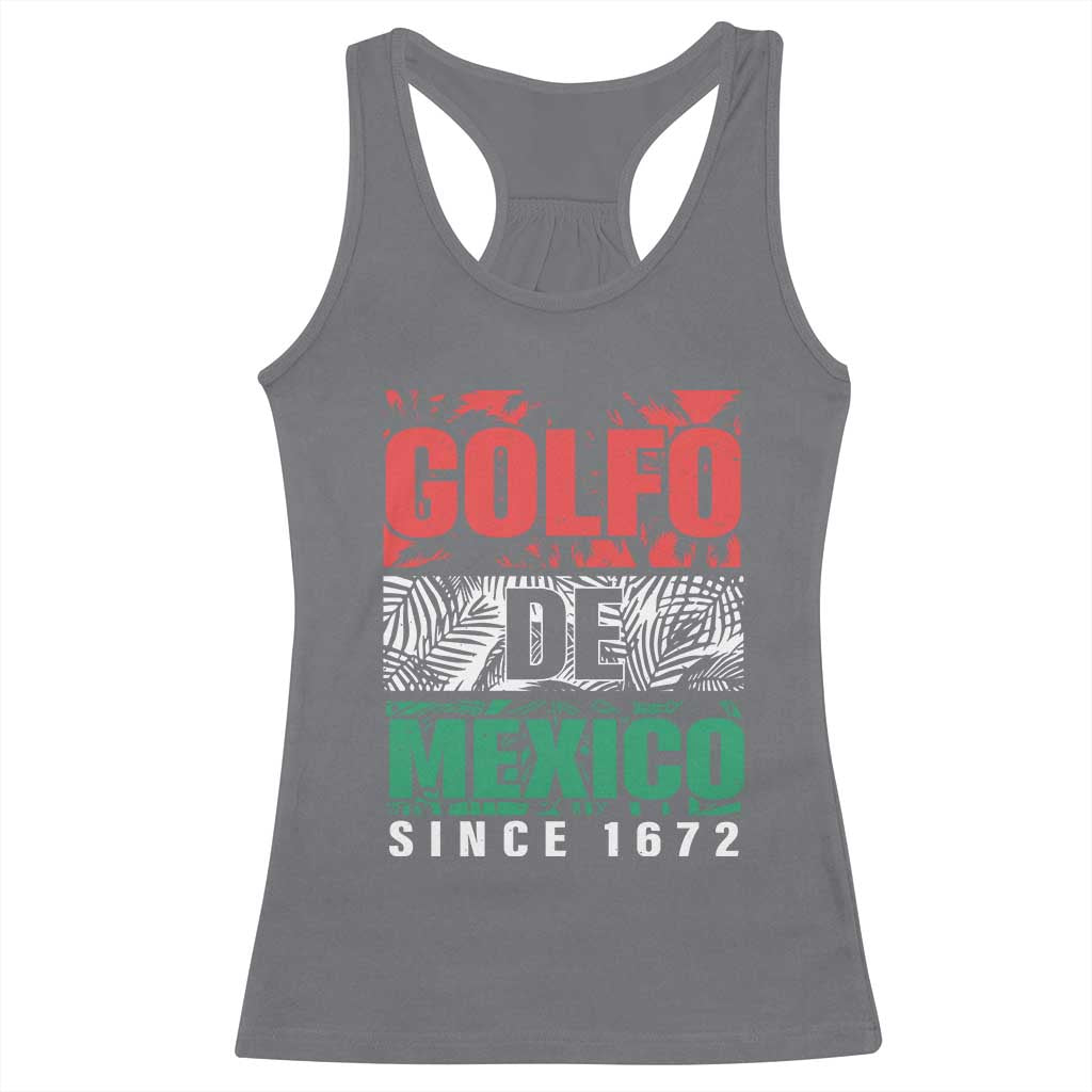 Gulf Of Mexico El Golfo De México Racerback Tank Top Beach Palm Tree TS11 Charcoal Print Your Wear