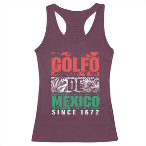 Gulf Of Mexico El Golfo De México Racerback Tank Top Beach Palm Tree TS11 Maroon Print Your Wear