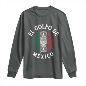 Gulf Of Mexico El Golfo De México Aztec Sun Long Sleeve Shirt TS11 Dark Heather Print Your Wear