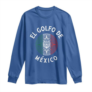 Gulf Of Mexico El Golfo De México Aztec Sun Long Sleeve Shirt TS11 Royal Blue Print Your Wear