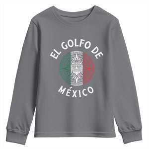 Gulf Of Mexico El Golfo De México Aztec Sun Youth Sweatshirt TS11 Charcoal Print Your Wear