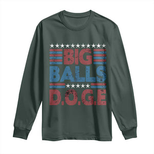 Funny DOGE Big Balls Long Sleeve Shirt Harry Bolz Meme Vintage Stripes TS11 Dark Forest Green Print Your Wear