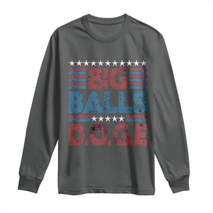 Funny DOGE Big Balls Long Sleeve Shirt Harry Bolz Meme Vintage Stripes TS11 Dark Heather Print Your Wear