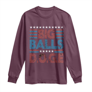 Funny DOGE Big Balls Long Sleeve Shirt Harry Bolz Meme Vintage Stripes TS11 Maroon Print Your Wear