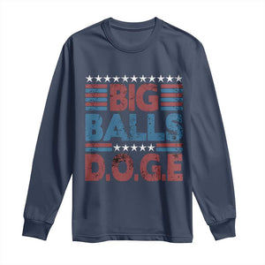 Funny DOGE Big Balls Long Sleeve Shirt Harry Bolz Meme Vintage Stripes TS11 Navy Print Your Wear