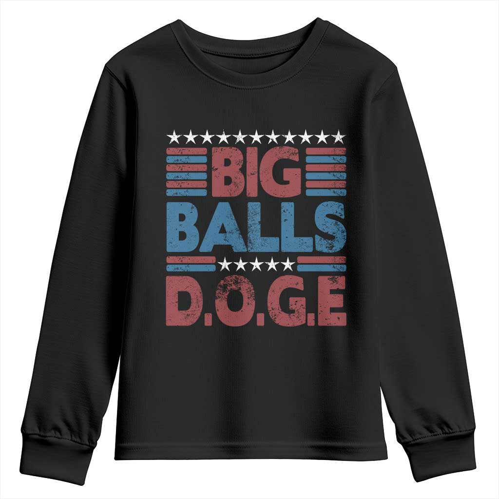 Funny DOGE Big Balls Youth Sweatshirt Harry Bolz Meme Vintage Stripes TS11 Black Print Your Wear