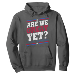 Are We Great Yet Cause I Just Feel Embarrassed Hoodie Vintage Stripes TS11 Dark Heather Print Your Wear
