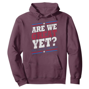 Are We Great Yet Cause I Just Feel Embarrassed Hoodie Vintage Stripes TS11 Maroon Print Your Wear