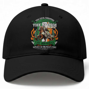 Irish Pride Baseball Cap The Devil Whispers You Can't Withstand The Storm The Irishman Replies TS11 Print Your Wear