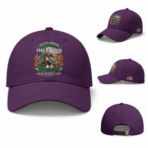 Irish Pride Baseball Cap The Devil Whispers You Can't Withstand The Storm The Irishman Replies TS11 Baseball Cap Universal Fit Purple Print Your Wear
