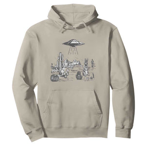 Funny Western Easter Day UFO Bunny Alien Hoodie TS11 Sand Print Your Wear