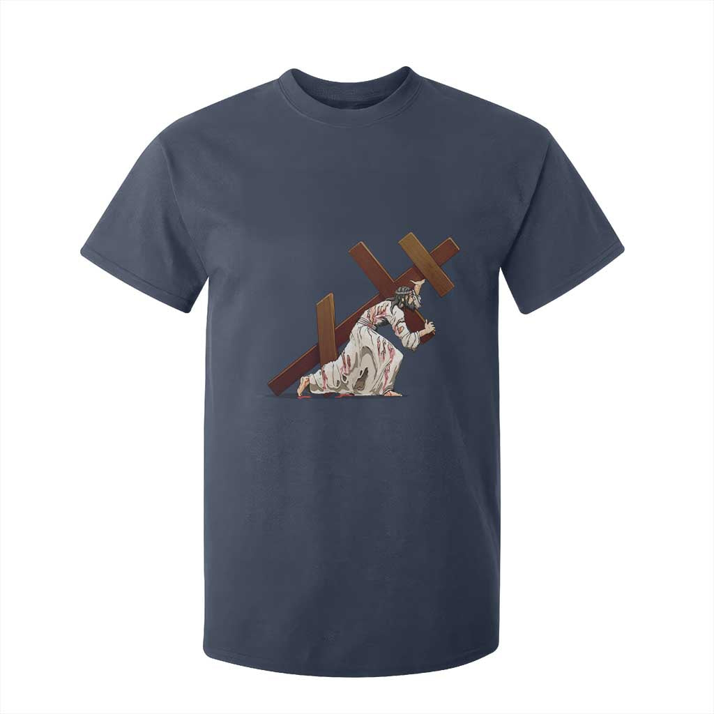 Orthodox Easter Jesus Is Carrying The Orthodox Cross T Shirt For Kid TS11 Navy Print Your Wear
