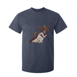 Orthodox Easter Jesus Is Carrying The Orthodox Cross T Shirt For Kid TS11 Navy Print Your Wear