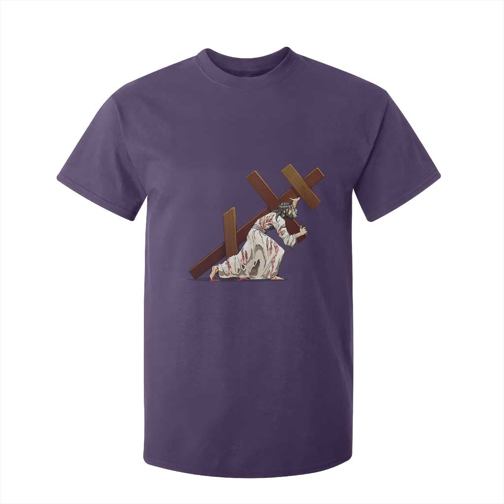 Orthodox Easter Jesus Is Carrying The Orthodox Cross T Shirt For Kid TS11 Purple Print Your Wear