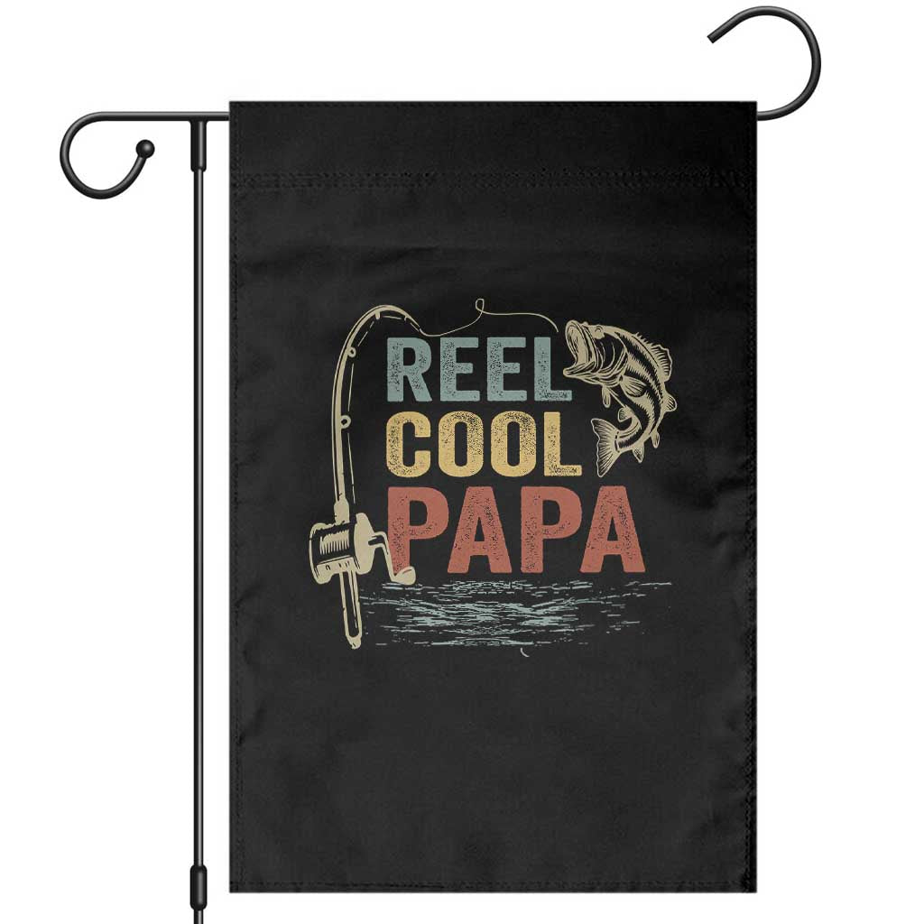 Funny Reel Cool Papa Garden Flag Fishing Dad Fisherman Father's Day TS11 Black Print Your Wear