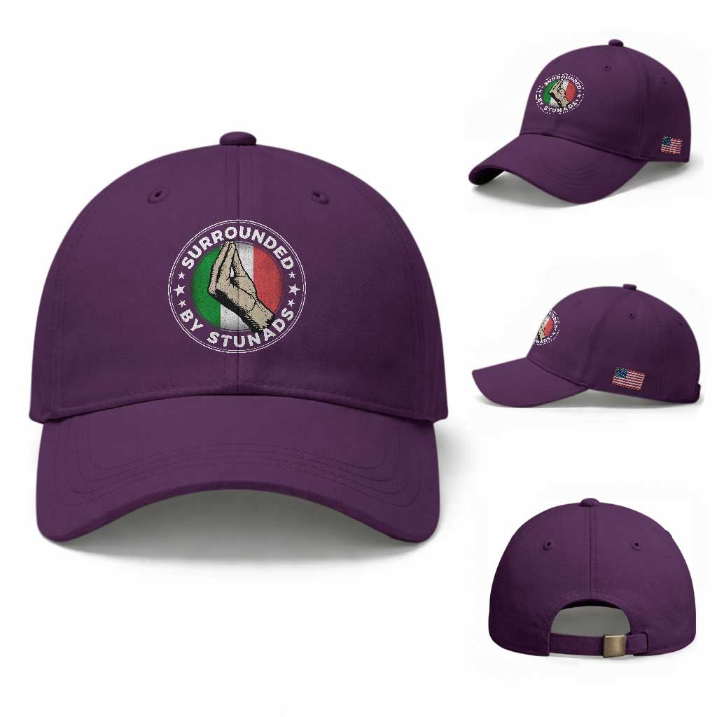 Funny Italian Slang Baseball Cap Surrounded By Stunads Che Vuoi TS11 Baseball Cap Universal Fit Purple Print Your Wear