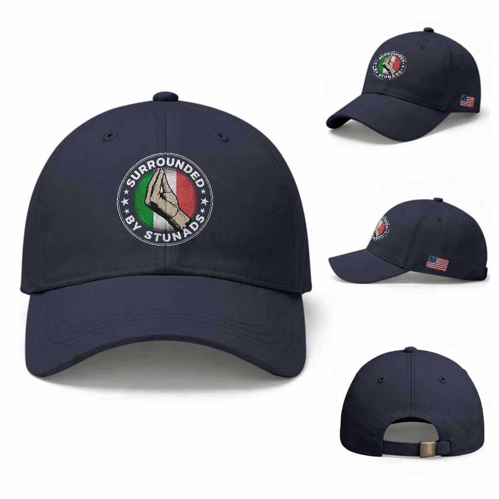 Funny Italian Slang Baseball Cap Surrounded By Stunads Che Vuoi TS11 Baseball Cap Universal Fit Navy Print Your Wear