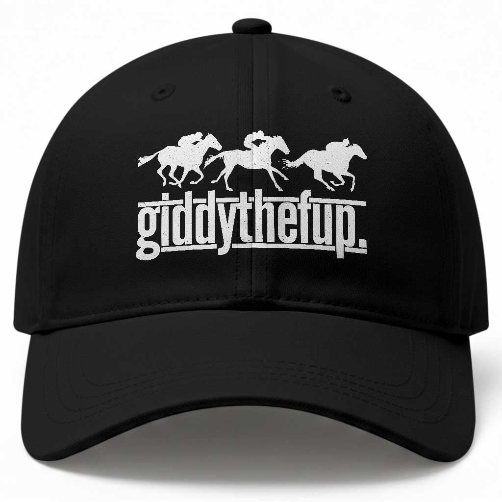 Funny Giddythefup Derby Day Baseball Cap Vintage Giddy Up Horse Racing TS11 Print Your Wear