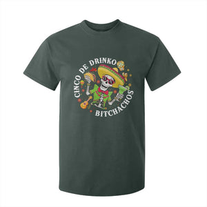 Cinco De Drinko Bitchachos T Shirt For Kid Funny Cinco De Mayo Drinking Mexican Fiesta TS11 Dark Forest Green Print Your Wear