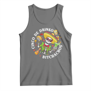 Cinco De Drinko Bitchachos Tank Top Funny Cinco De Mayo Drinking Mexican Fiesta TS11 Black Heather Print Your Wear