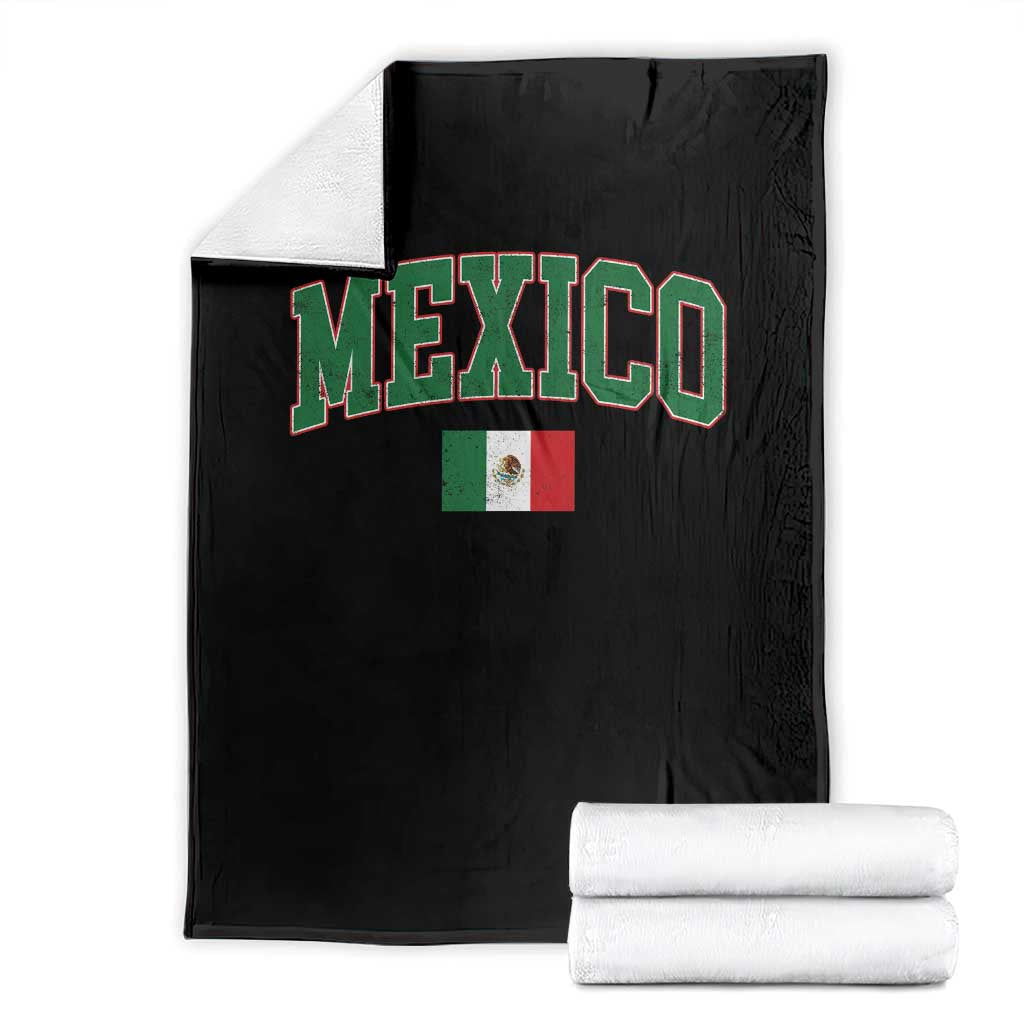 Mexico Flag Vintage Mexican Pride Heritage Throw Blanket TS11 Black Print Your Wear