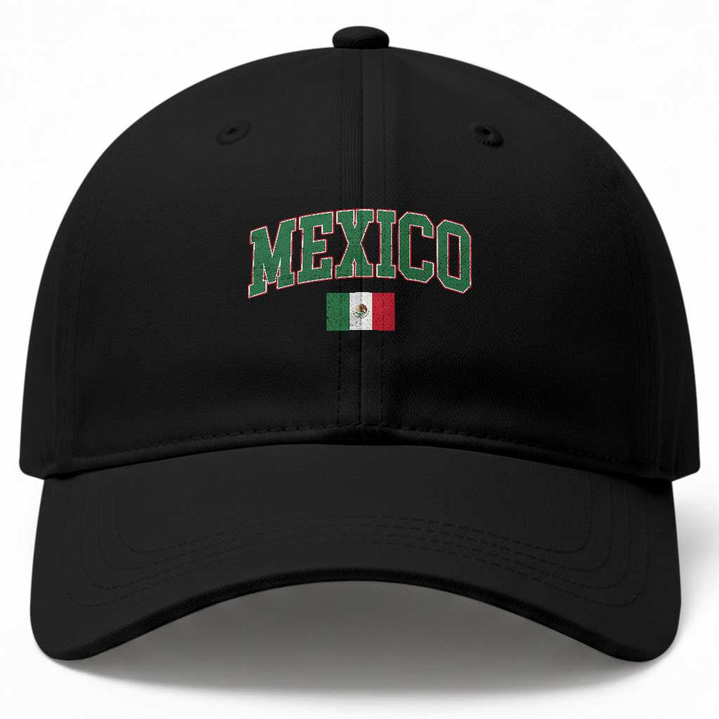 Mexico Flag Vintage Mexican Pride Heritage Baseball Cap TS11 Print Your Wear