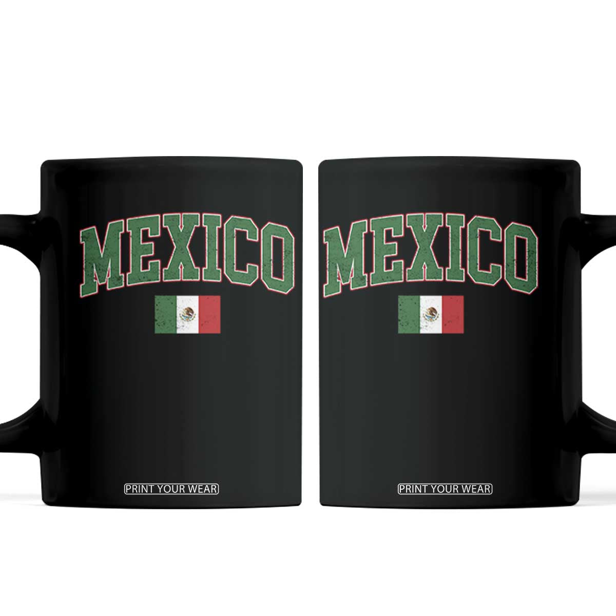 Mexico Flag Vintage Mexican Pride Heritage Coffee Mug TS11 Black Print Your Wear
