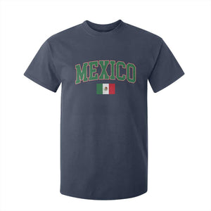 Mexico Flag Vintage Mexican Pride Heritage T Shirt For Kid TS11 Navy Print Your Wear