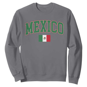 Mexico Flag Vintage Mexican Pride Heritage Sweatshirt TS11 Charcoal Print Your Wear