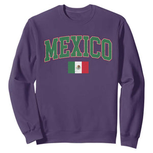 Mexico Flag Vintage Mexican Pride Heritage Sweatshirt TS11 Purple Print Your Wear