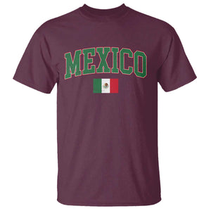 Mexico Flag Vintage Mexican Pride Heritage T Shirt TS11 Maroon Print Your Wear