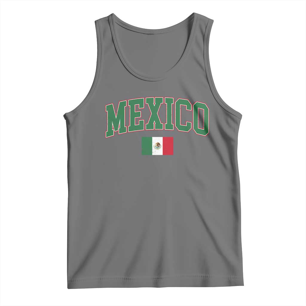 Mexico Flag Vintage Mexican Pride Heritage Tank Top TS11 Black Heather Print Your Wear