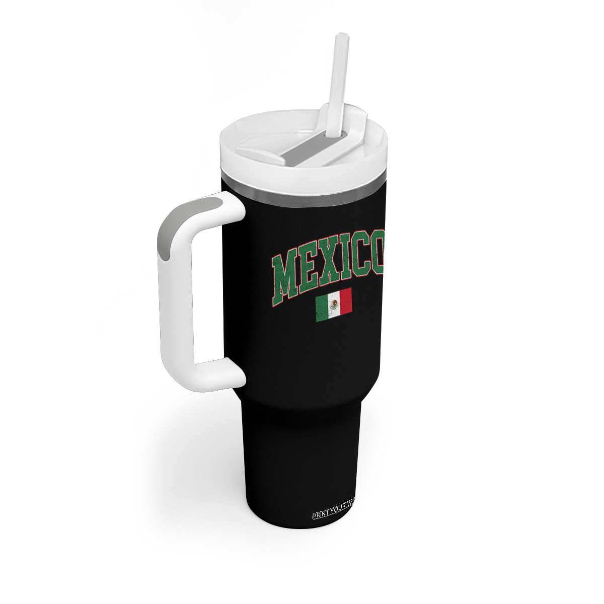 Mexico Flag Vintage Mexican Pride Heritage Tumbler With Handle TS11 Print Your Wear