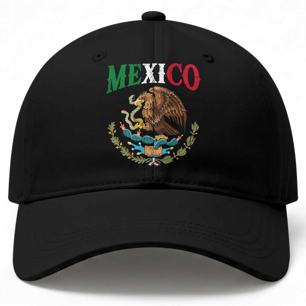 Mexican Coat Of Arms Mexico Vintage Flag Baseball Cap TS11 Print Your Wear