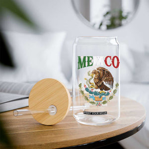 Mexican Coat Of Arms Mexico Vintage Flag Glass Can TS11 Print Your Wear