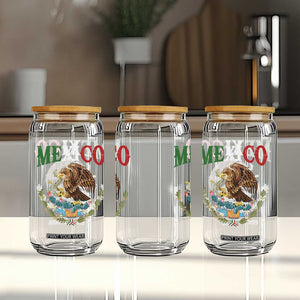 Mexican Coat Of Arms Mexico Vintage Flag Glass Can TS11 Print Your Wear