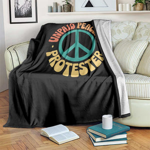 Unpaid Peaceful Protester Throw Blanket Social Justice Floral Peace Sign TS11 Print Your Wear