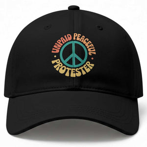 Unpaid Peaceful Protester Baseball Cap Social Justice Floral Peace Sign TS11 Print Your Wear
