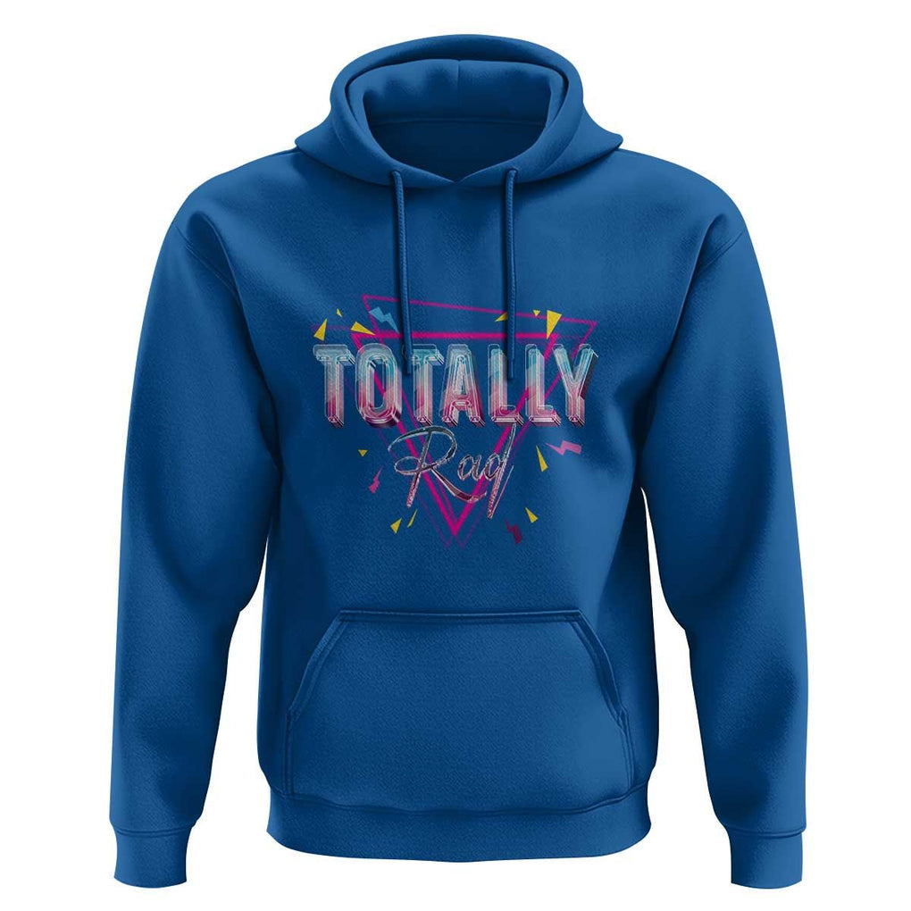 80s Hoodie Totally Rad Neon Vaporware Triangle TS11 Royal Blue Print Your Wear