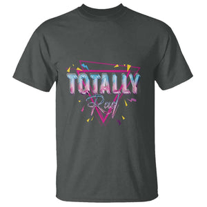 80s T Shirt Totally Rad Neon Vaporware Triangle TS11 Dark Heather Print Your Wear