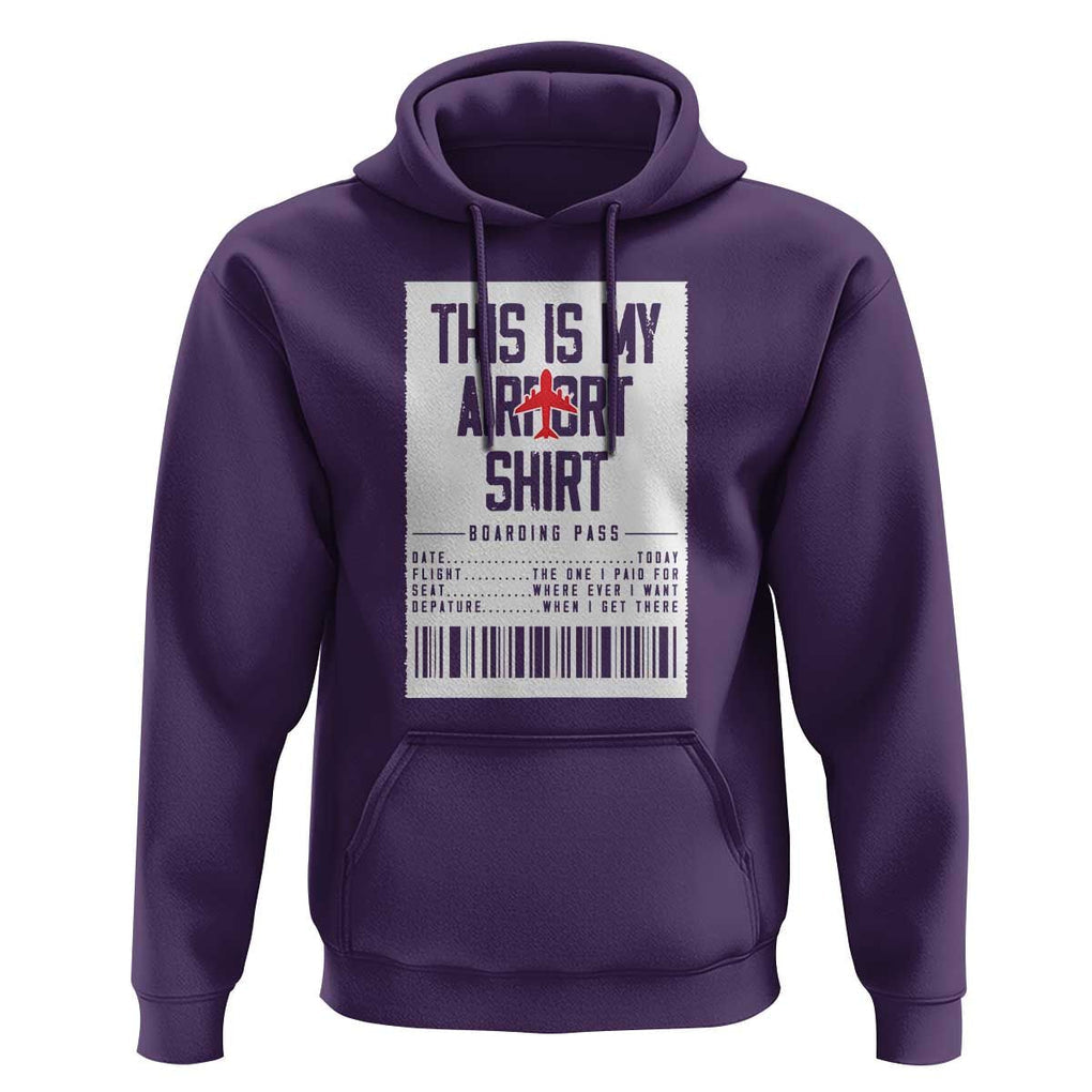 Travel Lover Hoodie This Is My Aiport Shirt Receipt Barcode TS11 Purple Print Your Wear